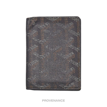 🔴 Goyard Saint-Marc Card Holder Wallet - Black Goyardine