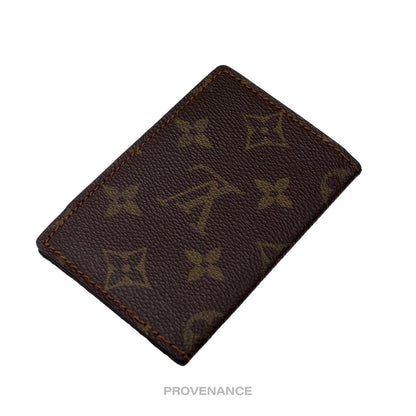 🔴 Louis Vuitton Pocket Organizer Card Wallet  - Monogram Small "f"