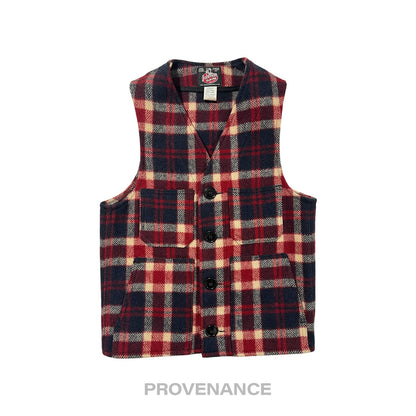 🔴  Johnson Woolen Mills Vest - Plaid XS