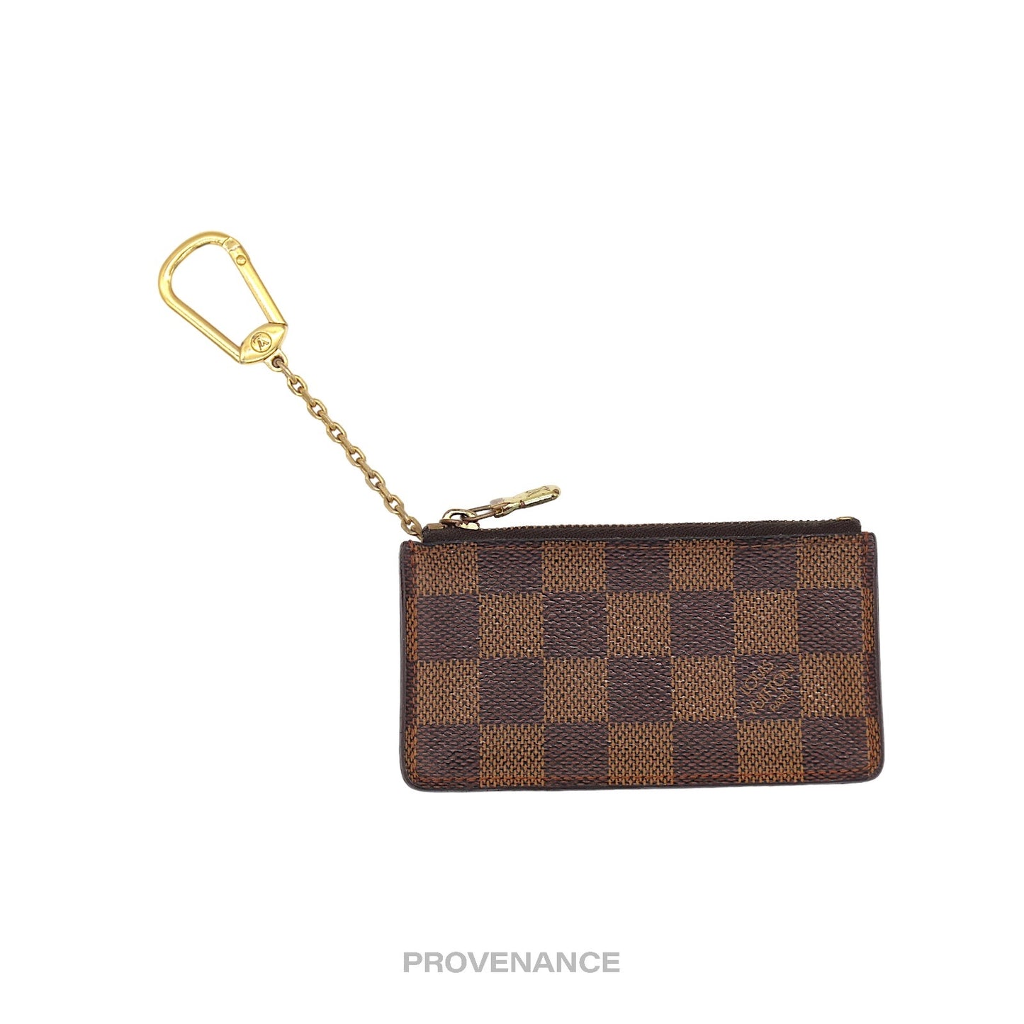 🔴 Louis Vuitton Two Tone Key Pouch Cles - Damier Ebene