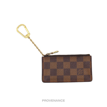 🔴 Louis Vuitton Two Tone Key Pouch Cles - Damier Ebene