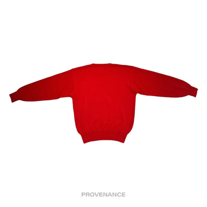 🔴 Balenciaga Sports Golf Crewneck Wool Sweatshirt - Red L