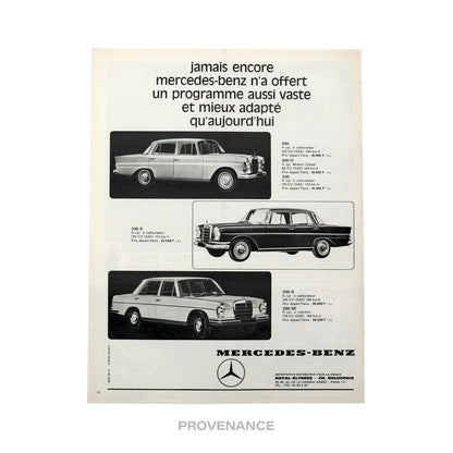 🔴 Mercedes-Benz Antique Vintage Newsprint Ad - Cars French