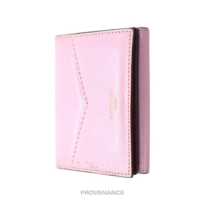 🔴 Givenchy Trifold Wallet - Two Tone Pink Red Leather