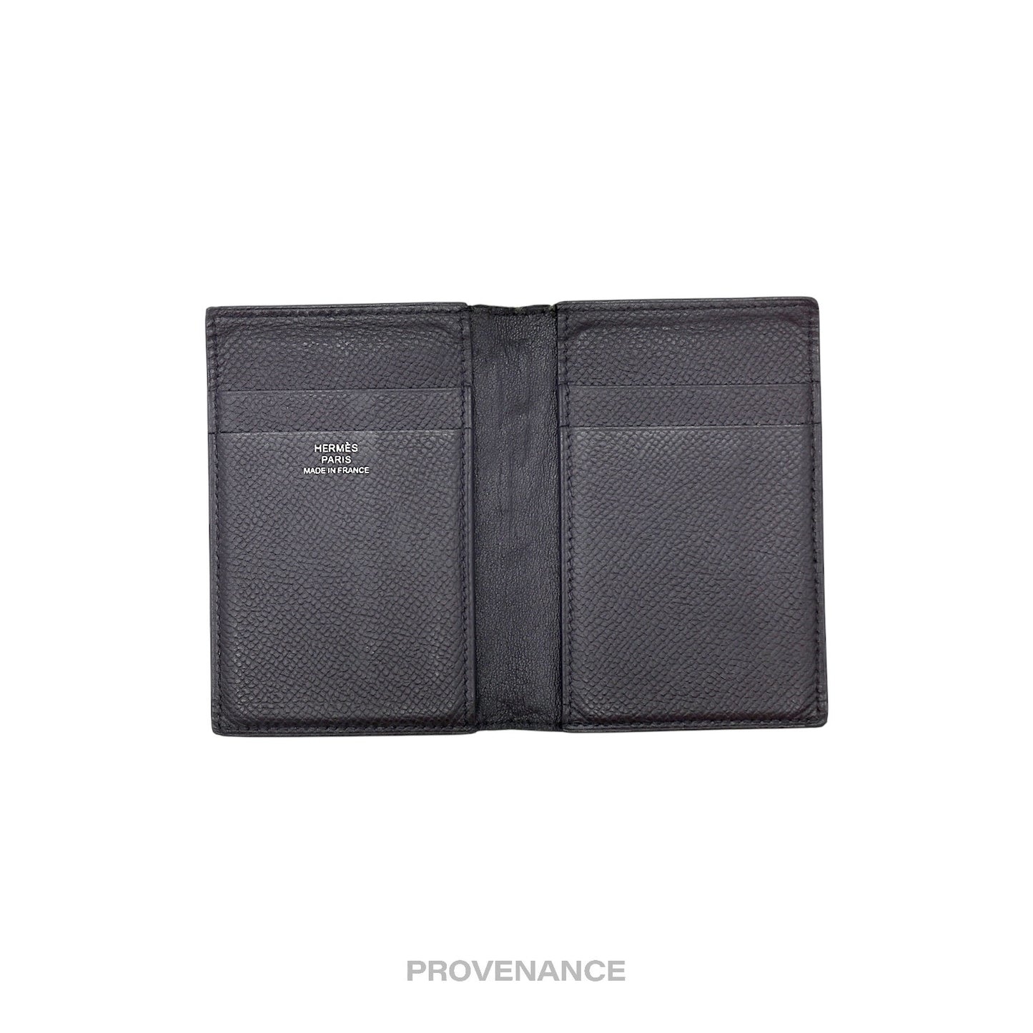 🔴 Hermes MC2 Euclide Card Holder Wallet - Epsom Noir Black