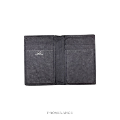 🔴 Hermes MC2 Euclide Card Holder Wallet - Epsom Noir Black