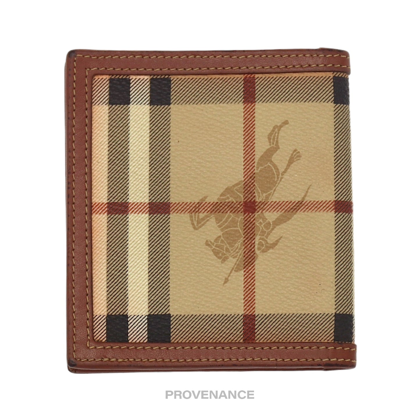 🔴 Burberry Bifold ID Card Wallet - Nova Check Brown