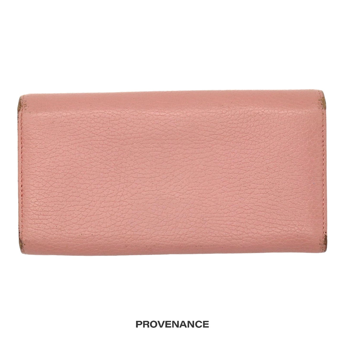 🔴 Gucci "Made in Italy" Long Wallet - Powder Pink Leather