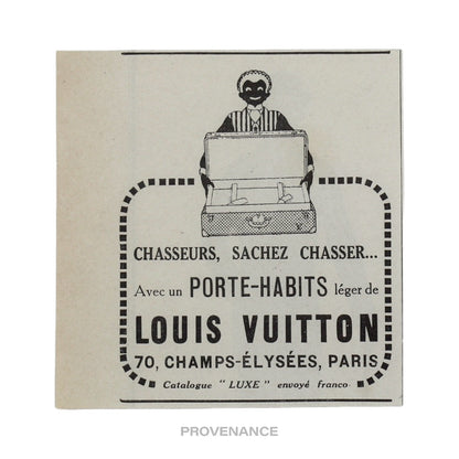 🔴 Louis Vuitton Antique Vintage Newsprint Ad - PORTE-HABITS