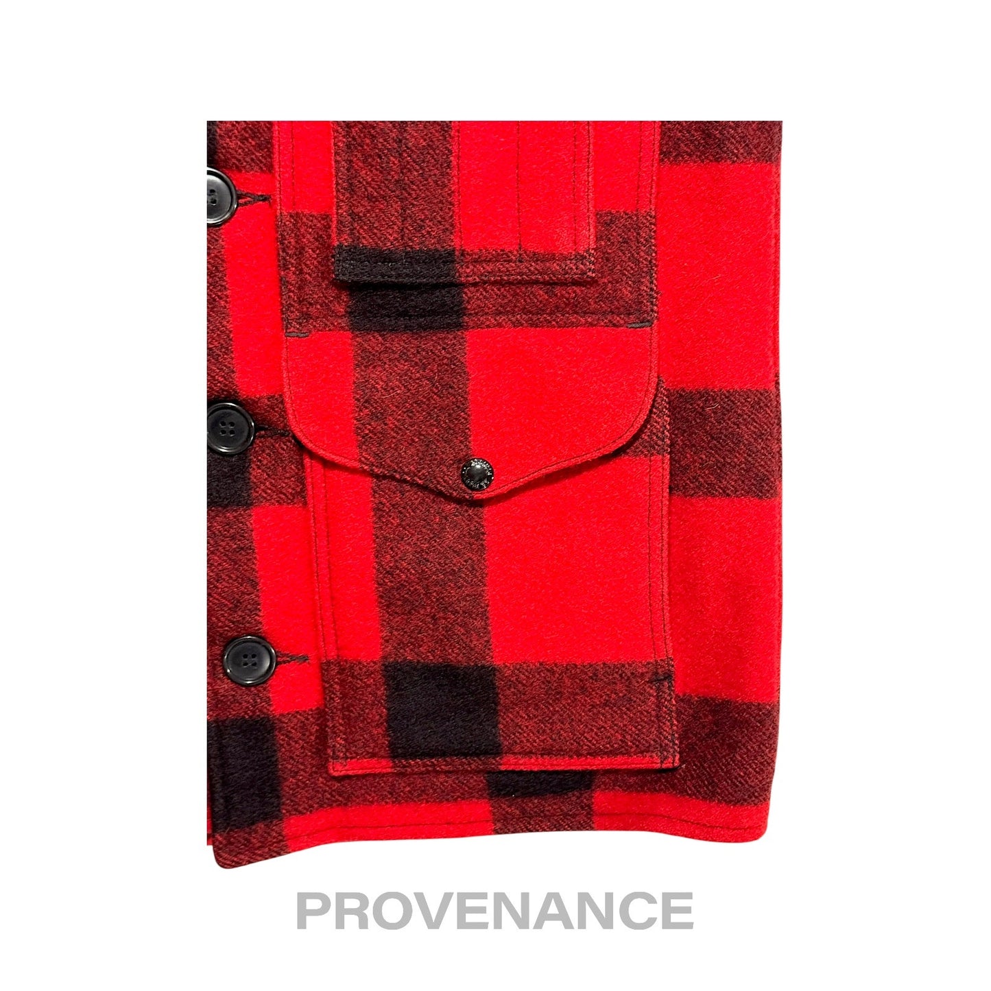 🔴 Filson Double Mackinaw Cruiser USA Wool Red Plaid 38 S
