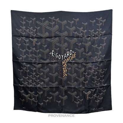 🔴 Goyard Scarf  No. 1 - Black Tan