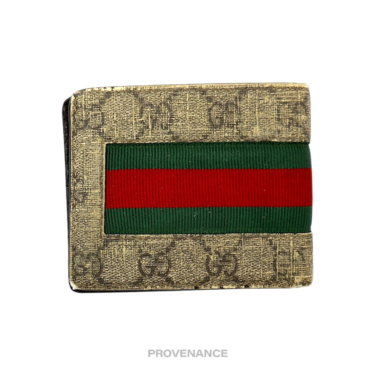 🔴 Gucci GG Supreme 8CC Bifold Wallet - Signature Web Bee