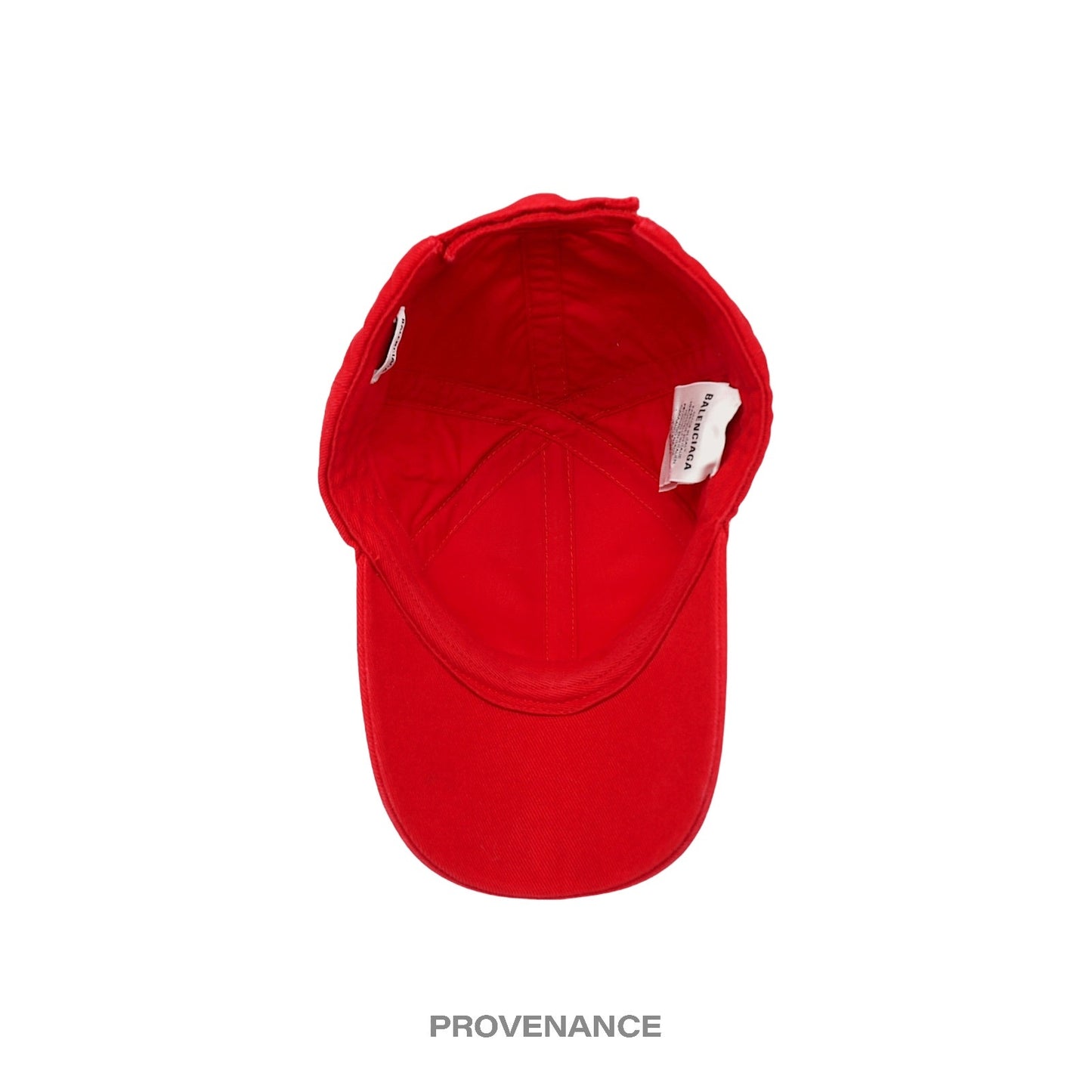 🔴 Balenciaga BB Embroidered Logo Cap - Red Black