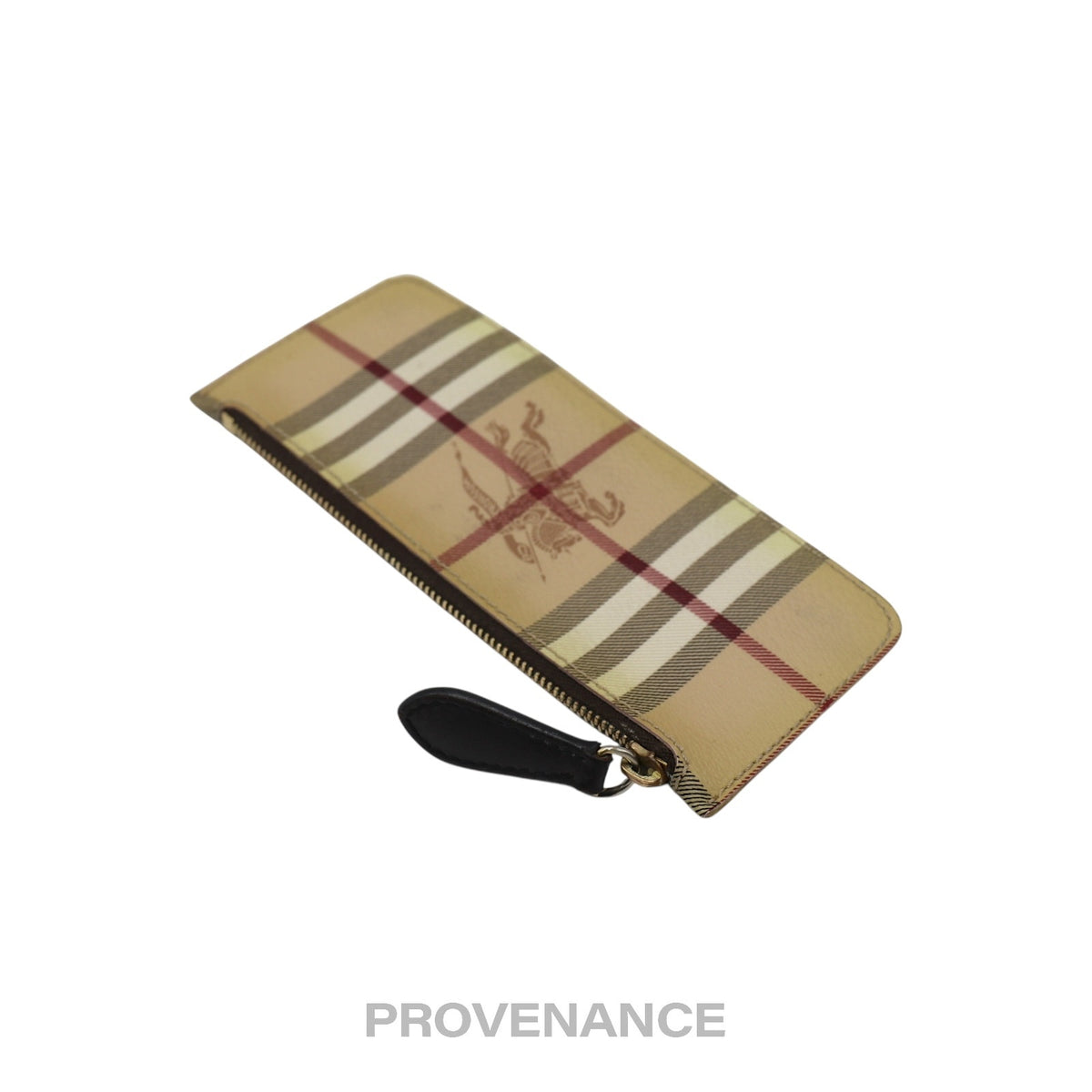 🔴 Burberry Zip Pouch - Haymarket Check Chocolate Brown