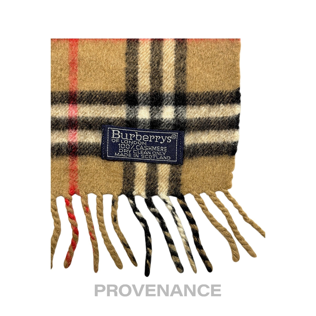 🔴 Vintage Burberrys Scarf Nova Check 100% Cashmere Camel