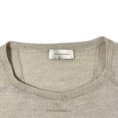 🔴 Balenciaga Raglan Wool Sweater - Oatmeal S