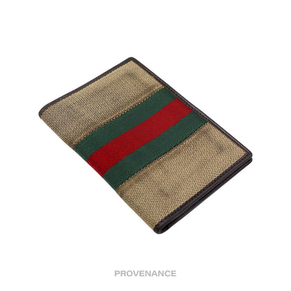 🔴 Gucci Pocket Organizer Wallet - Raffia with Web