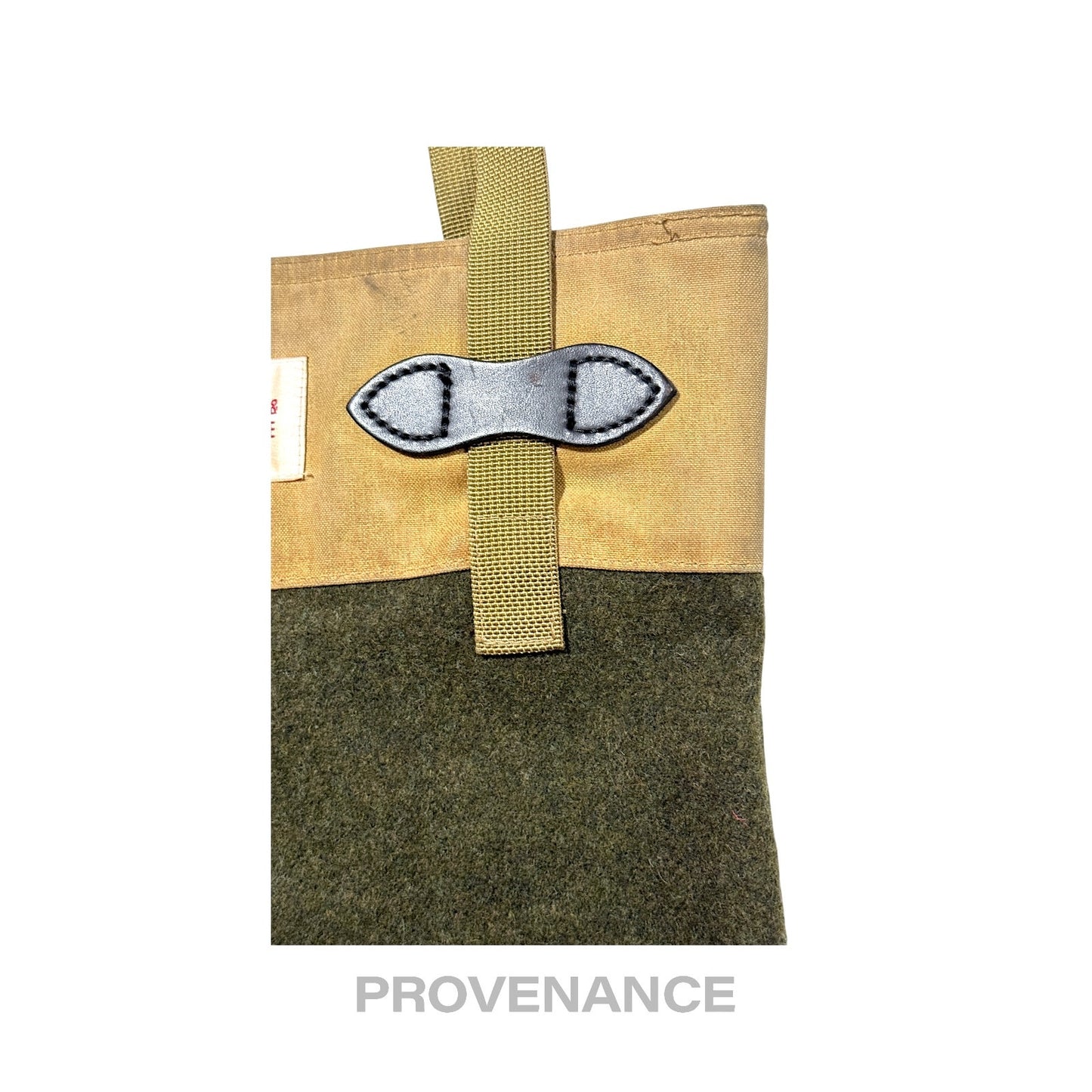 🔴 Filson Tin Cloth & Mackinaw Wool Tote Bag Tan Olive