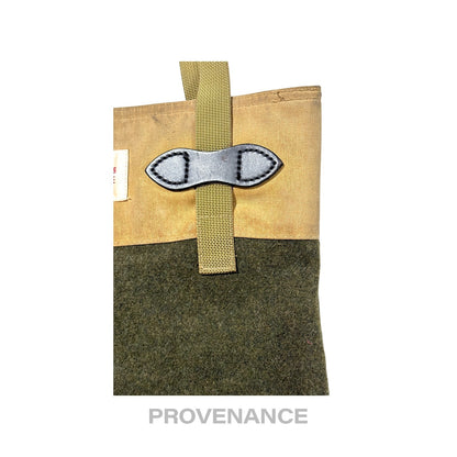 🔴 Filson Tin Cloth & Mackinaw Wool Tote Bag Tan Olive