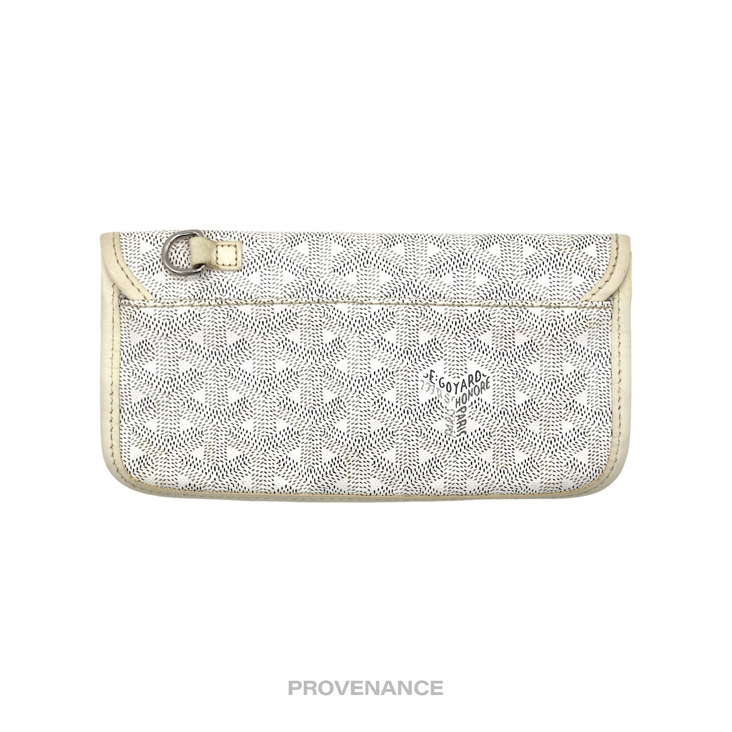 🔴 Goyard St. Louis Pouch Wallet - White Goyardine