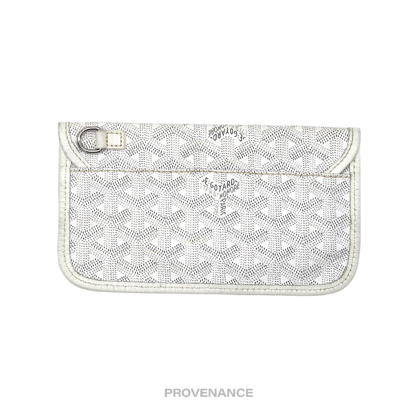 🔴 Goyard St. Louis Pouch Wallet - White Goyardine