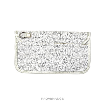 🔴 Goyard St. Louis Pouch Wallet - White Goyardine