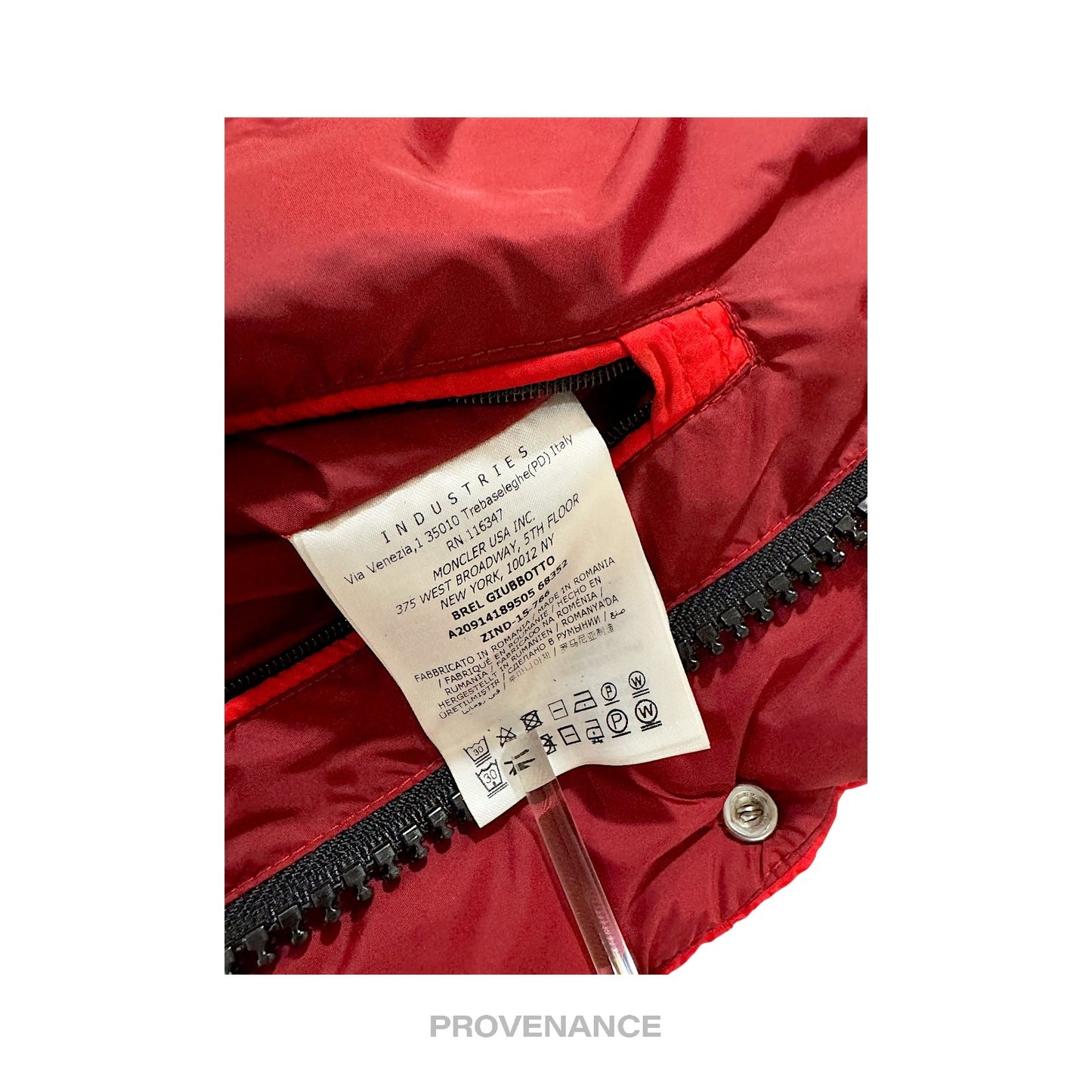 🔴 Moncler Brel Down Puffer Bomber Jacket Coat - Red 3 L