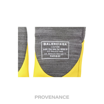 🔴 Balenciaga Couture Gardening Gloves - Yellow Gray Blue