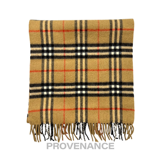 🔴 Vintage Burberrys Scarf Nova Check 100% PURE CASHMERE