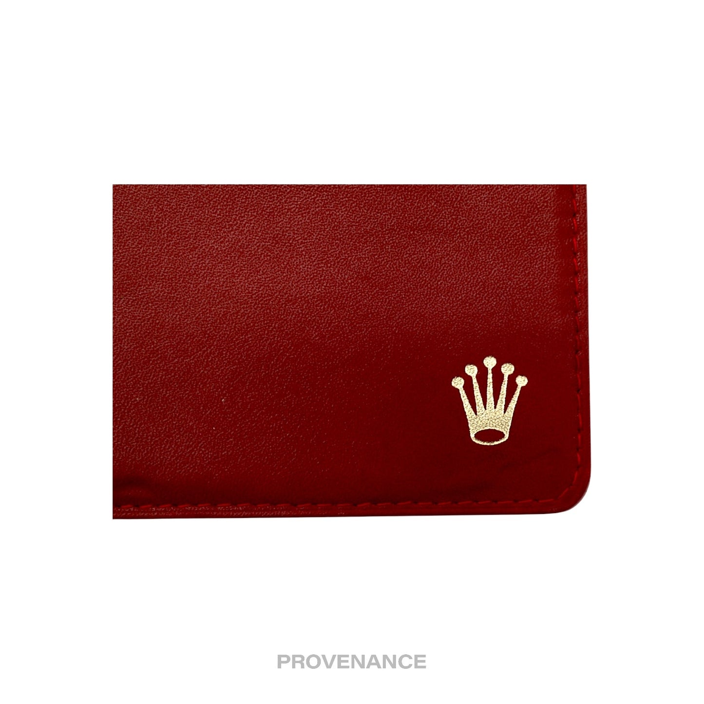 🔴 Rolex Card Holder Wallet - Red Leather
