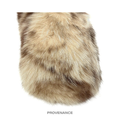 🔴 Givenchy Fur Shawl Scarf - Cream Brown Fox