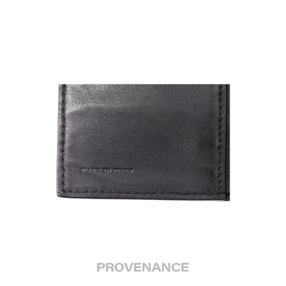 🔴 Burberry Logo Long Wallet - Black Leather