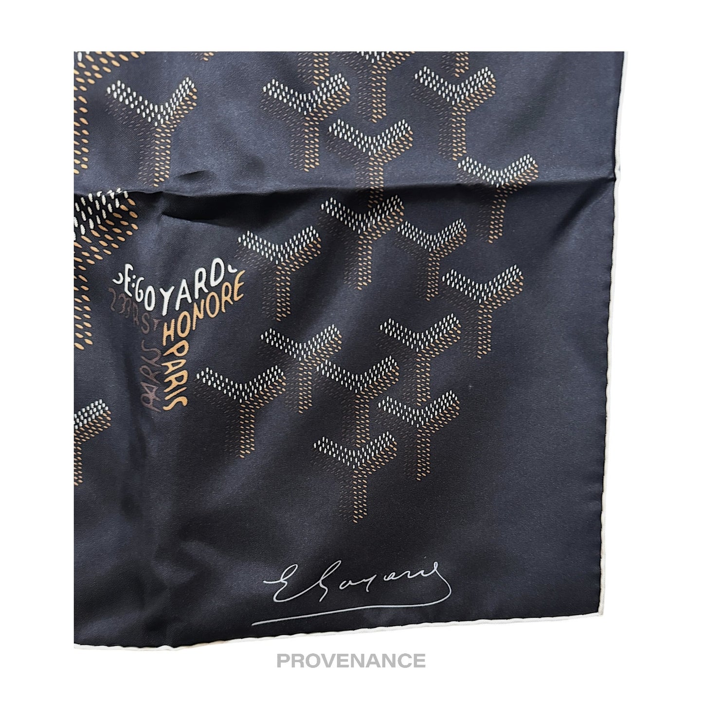 🔴 Goyard Scarf  No. 1 - Black Tan