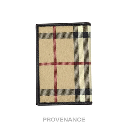 🔴 Burberry Pocket Organizer Wallet - Haymarket Check Brown