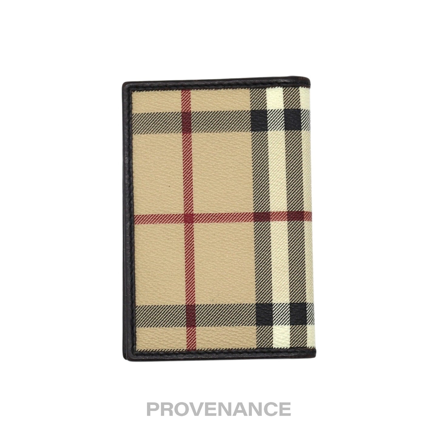 🔴 Burberry Pocket Organizer Wallet - Haymarket Check Brown
