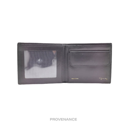 🔴 Givenchy Script Bifold Wallet - Black Suede