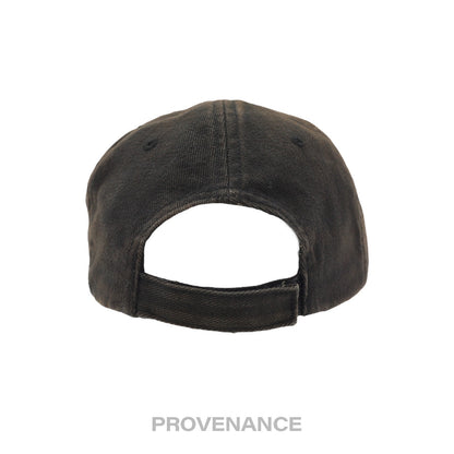 🔴  Balenciaga Embroidered Logo Cap - Archetype Washed Black