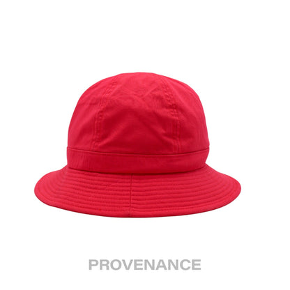 🔴 Balenciaga BB Logo Embroidered Bucket Hat - Red M