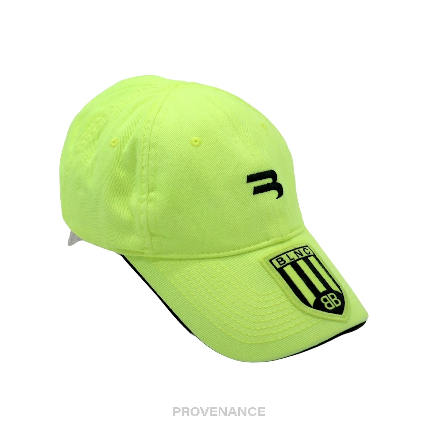 🔴 Balenciaga Soccer Crest Embroidered Logo Cap - Neon