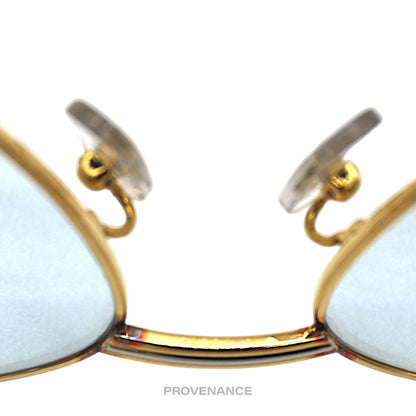 🔴 Cartier Saphir Vintage Sunglasses - Gold/Blue