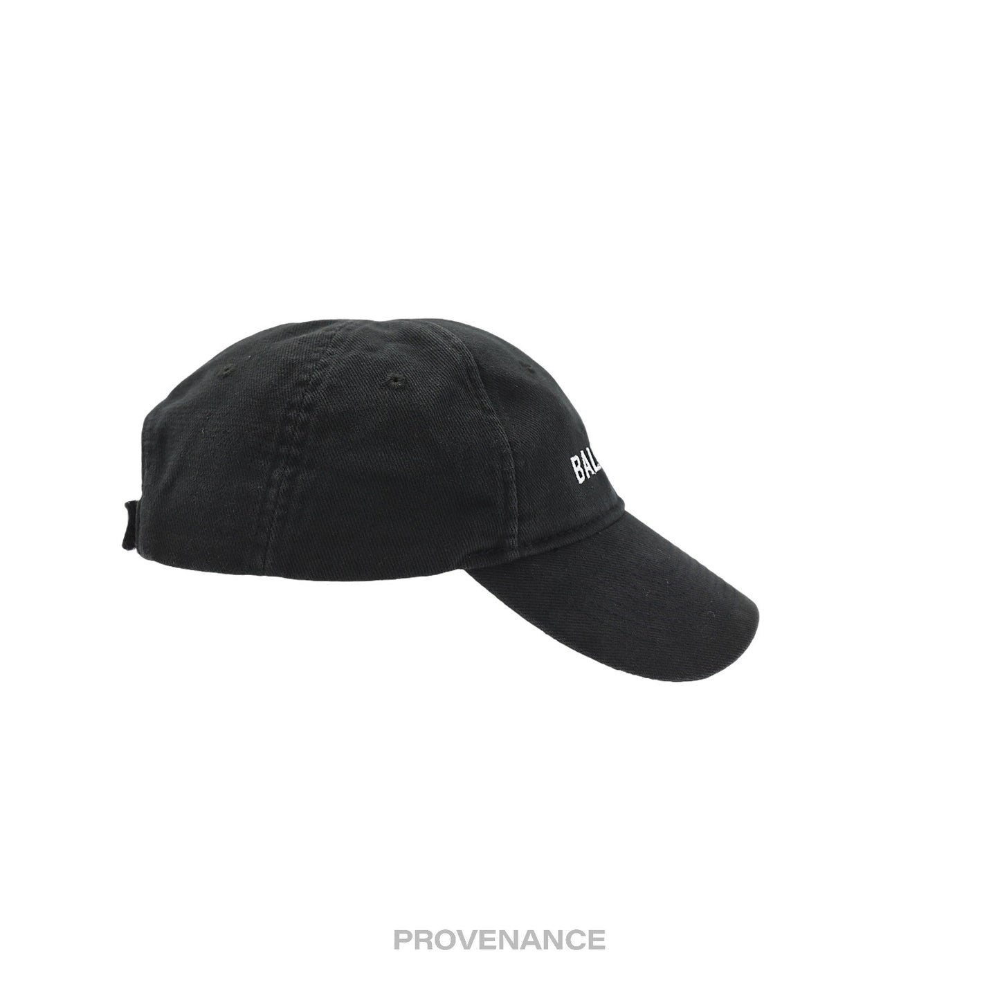 🔴  Balenciaga Embroidered Logo Cap - Washed Black