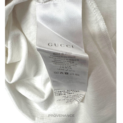 🔴 Gucci GG Signature Web Vintage Logo T-Shirt - White M