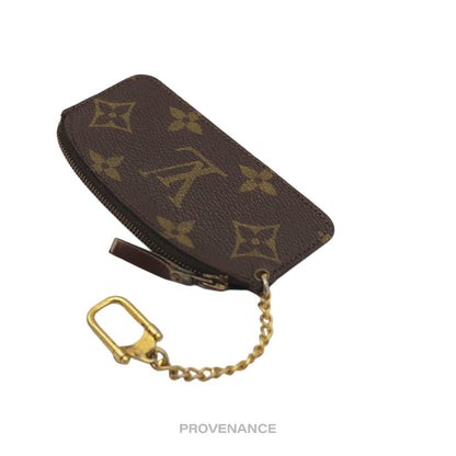 🔴 Louis Vuitton Ellipse Key Pouch Cles - Monogram Dark