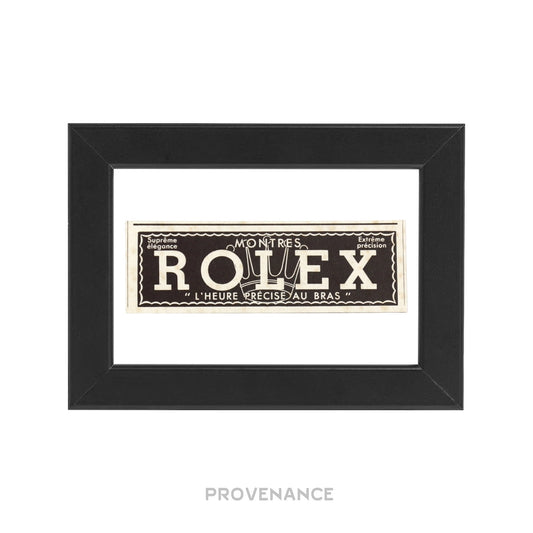 🔴 Rolex Antique Vintage Newsprint Ad - Crown Logo