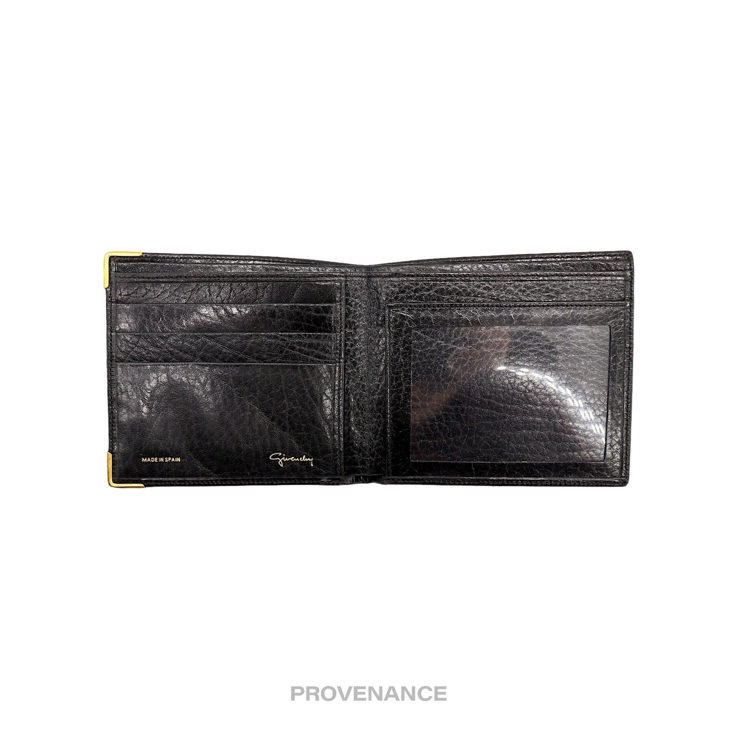 🔴 Givenchy Bifold Wallet - Black Leather