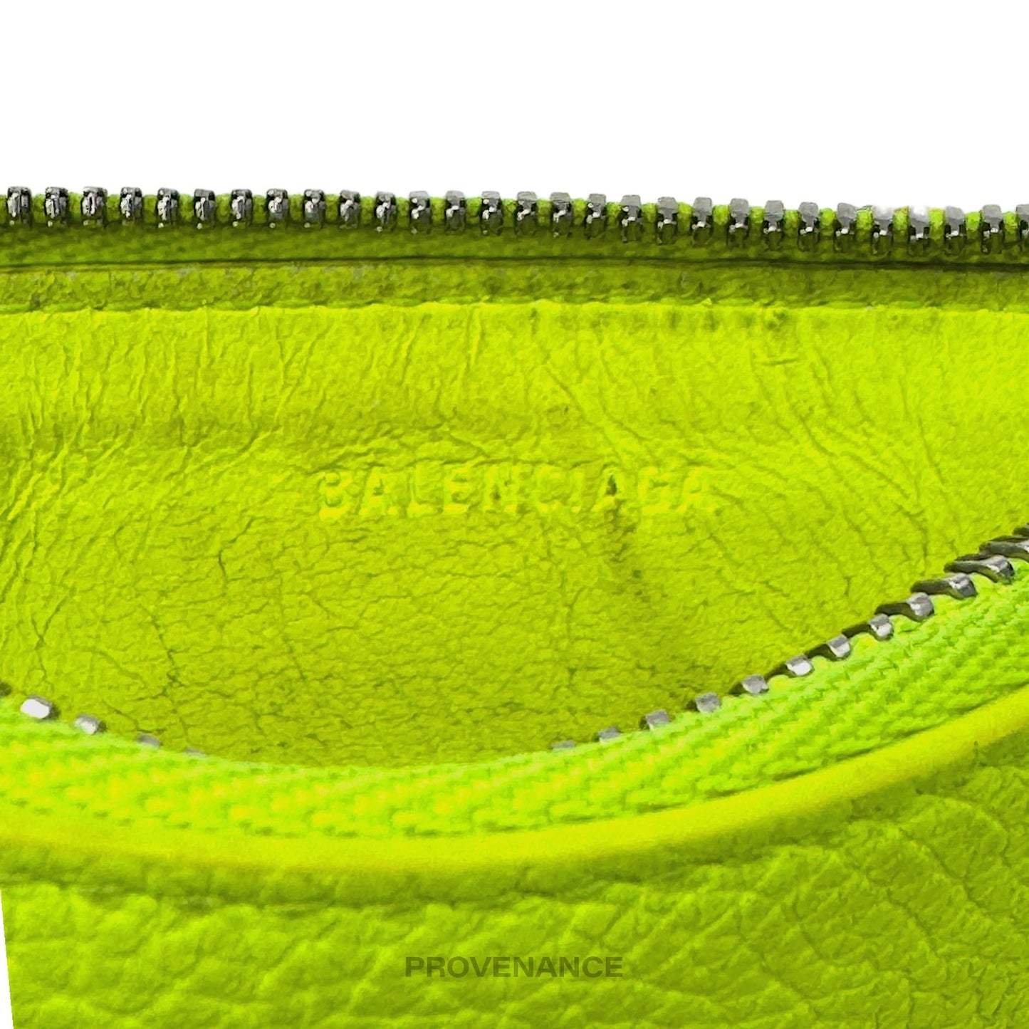 🔴 Balenciaga Logo Fragment Zip Card Wallet - Neon