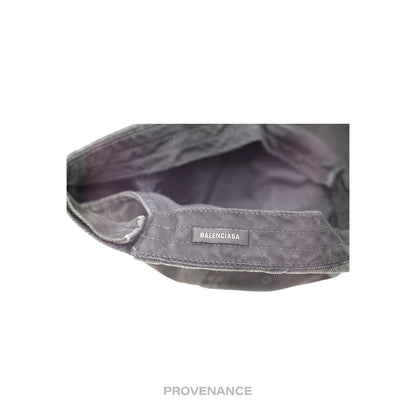 🔴 Balenciaga Embroidered Logo BB Lazer Destroyed Cap Black