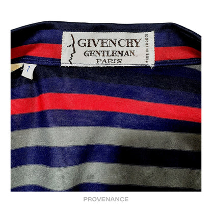 🔴 Givenchy Long Sleeve Polo Shirt -  Striped Cotton 2 M