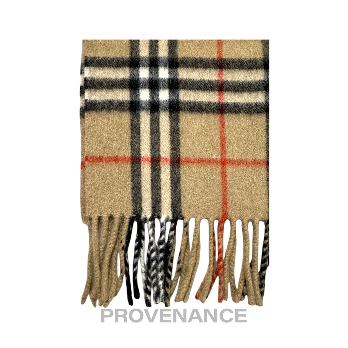 🔴 Vintage Burberrys Scarf Nova Check 100% Cashmere Camel