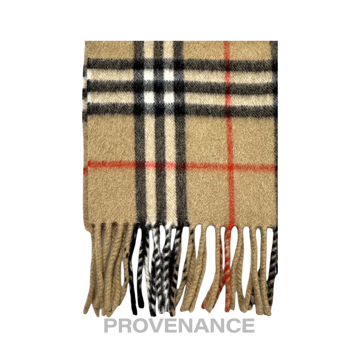 🔴 Vintage Burberrys Scarf Nova Check 100% Cashmere Camel